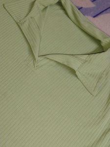 Ribbed Polo Top
