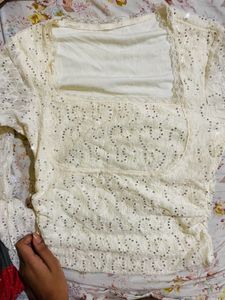 Pretty Lace Cream Top