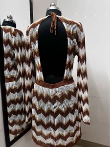 Crochet Backless Dress