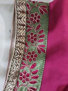 Elegant Pink Saree with Blouse