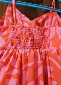 Pink Floral Stylish Dress