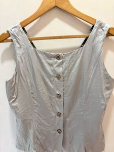 Square Neck Vintage Grey  Tank Top