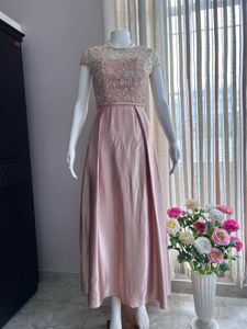 Premium Peach Satin Gown