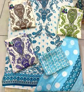 Pakistani Printed Unstitched Salwar Kameez Fabric