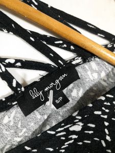 Lily Morgan  Black Printed Top (Women&#39;s)