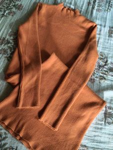 Ribbed Mock Neck Bodycon Dress