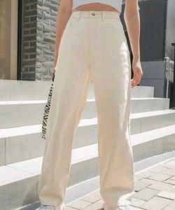 Brown, White, Blue And Black Jeans