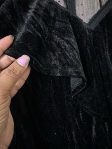 Elegant Black Velvet Top