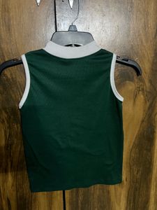 Green Crop Top