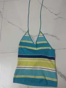 Striped Halter Top