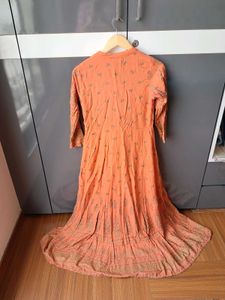 Orange Floral Maxi Dress