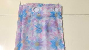 Floral Sheer Door Curtain Panel