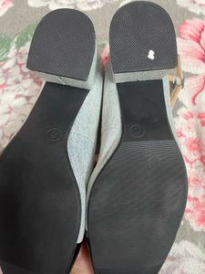 Forever 21 Denim Ankle Strap Heels
