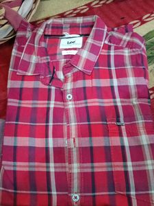 Lee Red Plaid Casual Shirt