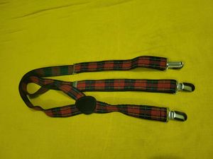Red Plaid Suspenders