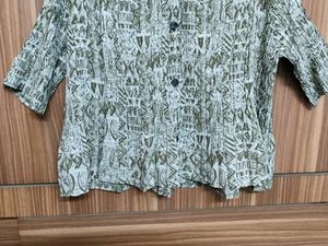 Crushed Design Shirt Top