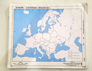 Political Maps Of India and Europe Combo