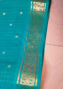 Sea Green Colour Pure Gadwal Saree