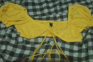 Yellow Puff Sleeve Top