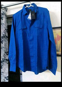 FINAL PRICE NEW RARE RABBIT Blue LINEN Shirt