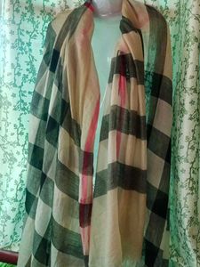 Auntentic Burberry Silk/Cashmere Giant Scarf