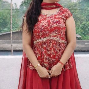 Elegant Red Kurta Set