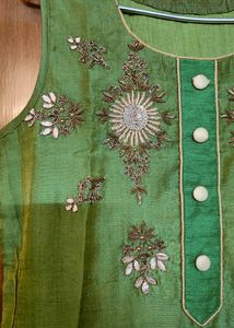 Green Zardozi Suit Set