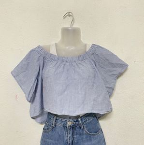 Bershka Made In Spain Off Shoulder Top