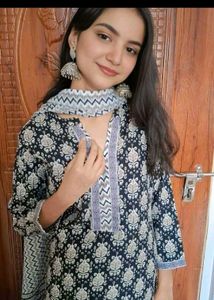 Combo of White +black kurta sets🌻