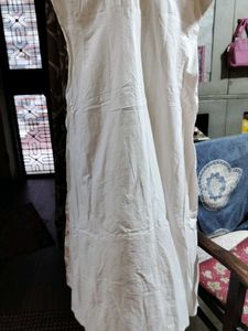 White Embroidered Aline Kurta