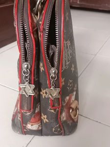 LV Brown Leather Small Backpack cum hand bag...