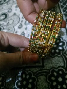 Set of beaded bangles