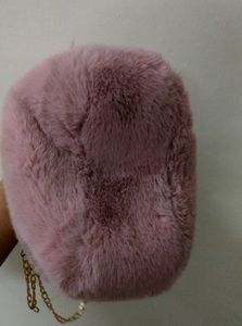 Pink Fuzzy Kisslock Bag