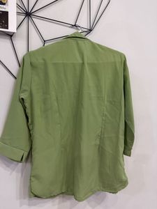 Green Button-Up Shirt