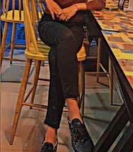 Women High Waisted Skinny Jeans (Black)