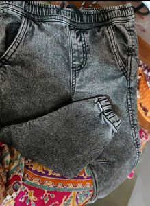 Combo Denim Pants