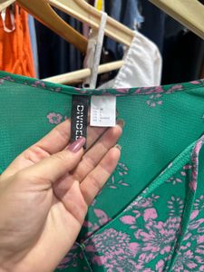 H&amp;M Floral Green Dress