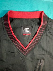 Wind Cheater V Neck Sweater With 3 Zipped Pockets