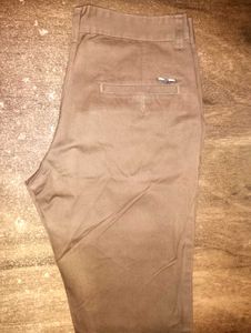 Brown Straight Fit Pants