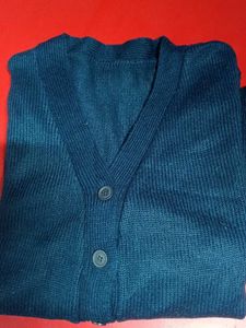 Blue Cardigan Sweater