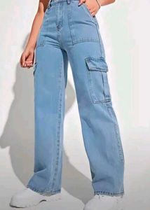 Light Blue Cargo Jeans