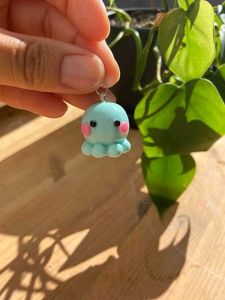 Cute Bag Charm Octopus With Blush