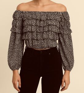 Animal Print Off-Shoulder Top
