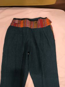 Dark Green Boho Pants