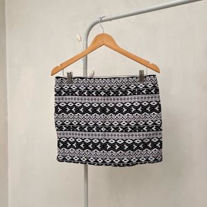 Tribal Print Mini Skirt