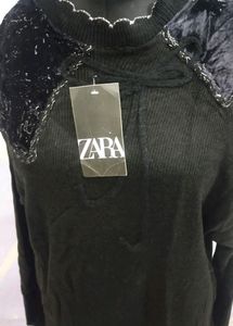 Black Wool Top