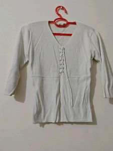 White 3/4 Sleeve Top