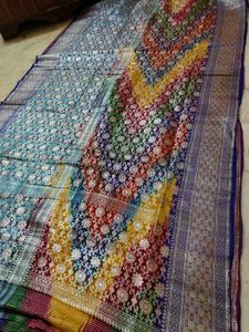 Heavy Highest Quality Banarasi Multi Colour Saree