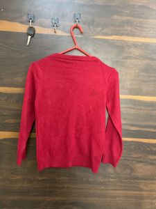 Mroon Pearl Embellished Sweater