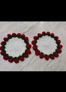 Handmade Crochet Coasters (Set of 2)